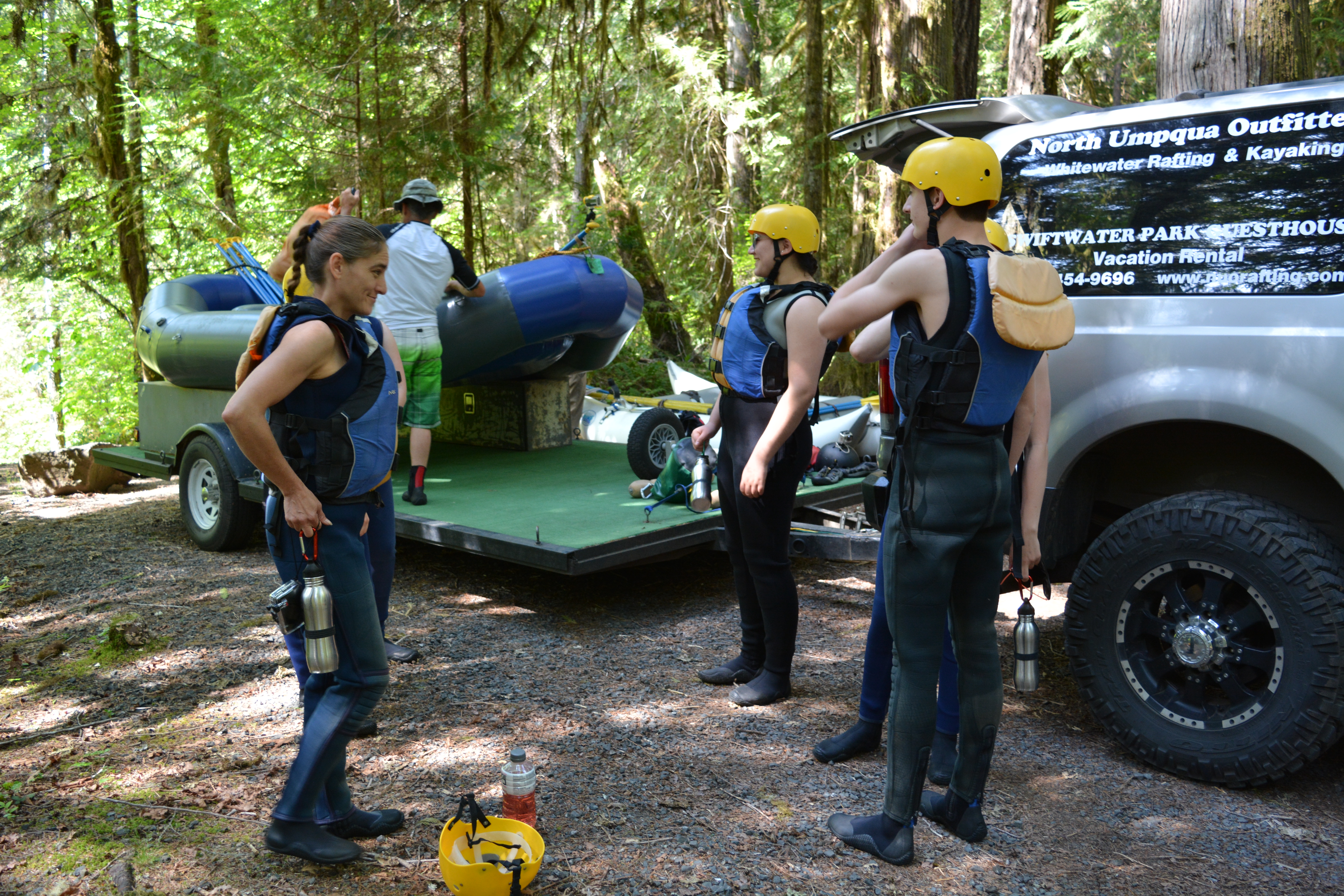 Wet suits provided At North Umpqua Outfitters