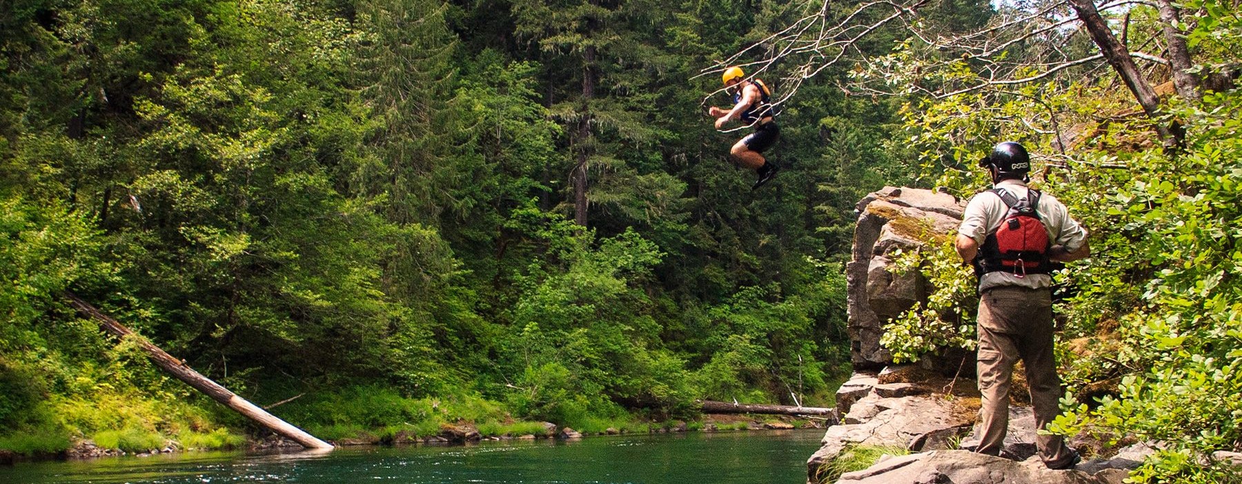 Jump-off rock.. At North Umpqua Outfitters