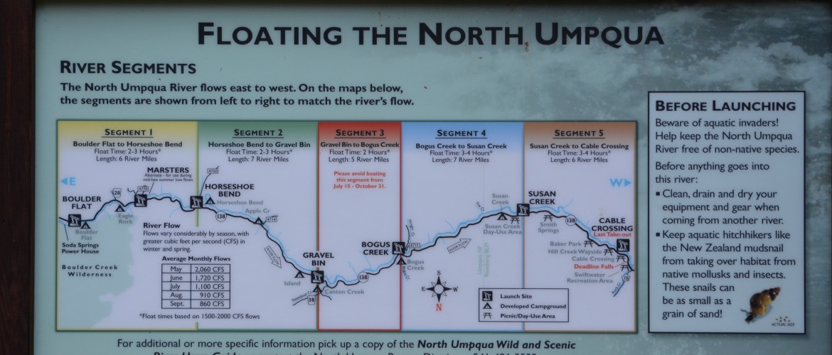 North Umpqua River Map Segment #1